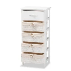 Madelia Wood 1 Drawer Storage Unit White - Baxton Studio -Baxton Studio GUEST f0ada5b3 e3f4 4995 9b7f c8d020948be0