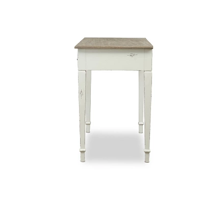 Dauphine Traditional French Accent Writing Desk White/Light Brown - Baxton Studio 4 Dauphine Traditional French Accent Writing Desk White/Light Brown - Baxton Studio - Image 2