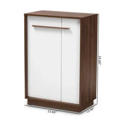 Mette Walnut Finished Wood Shoe Cabinet White - Baxton Studio 13 Mette Walnut Finished Wood Shoe Cabinet White - Baxton Studio -Baxton Studio GUEST f19dce63 adbd 4e5f a760 546a4795679e