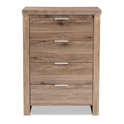 Laverne Modern And Contemporary Oak Finished 4 Drawer Chest Brown - Baxton Studio -Baxton Studio GUEST f1d03fa7 85fd 470b 99ff 70c38a8553c6