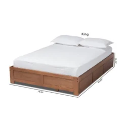 Wren 3 Drawer Storage Bed Frame Walnut - Baxton Studio -Baxton Studio GUEST f28f8f27 a669 445d b2b2 c29a664d9409