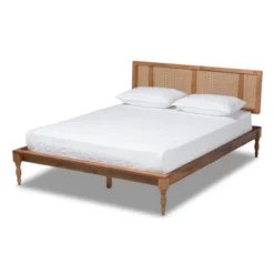 Romy Wood Platform Bed Ash Walnut - Baxton Studio -Baxton Studio GUEST f3244b49 fe22 4c40 9b80 bdb1f79fe33f