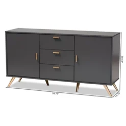 Kelson Wood 2 Door Sideboard Buffet Dark Gray/Gold - Baxton Studio 15 Kelson Wood 2 Door Sideboard Buffet Dark Gray/Gold - Baxton Studio -Baxton Studio GUEST f3869892 b6bb 4681 b9bf 5fb9a31dc871