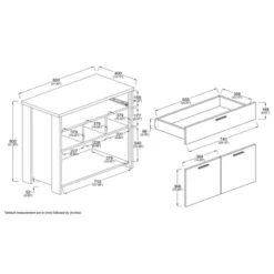 Ranger Two-Tone And Wood 1 Drawer Sideboard Buffet Rustic Brown/Gray - Baxton Studio -Baxton Studio GUEST f56a1f34 1221 4622 81fe dbe047438950