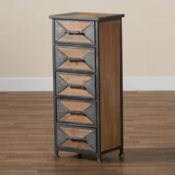 Laurel Wood 5 Drawer Cabinet Gray/Brown - Baxton Studio 14 Laurel Wood 5 Drawer Cabinet Gray/Brown - Baxton Studio -Baxton Studio GUEST f5abbe30 5880 4bfa bbfb 85ea437b2837
