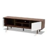Meike Two-Tone Wood TV Stand For TVs Up To 70" Walnut/White - Baxton Studio -Baxton Studio GUEST f6a9e142 3d0b 460f bddb fe57a0ef1f71