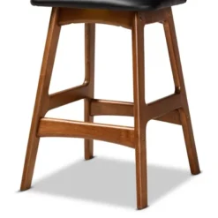 2pc Darrin Faux Leather And Wood Counter Height Barstools Black/Walnut/Brown - Baxton Studio 11 2pc Darrin Faux Leather And Wood Counter Height Barstools Black/Walnut/Brown - Baxton Studio -Baxton Studio GUEST f6d85195 3a9e 4aed 8a27 768e8de6a669