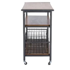 Lancashire Wood & Metal Kitchen Cart Brown - Baxton Studio 9 Lancashire Wood & Metal Kitchen Cart Brown - Baxton Studio -Baxton Studio GUEST f76ec6ca 8254 45bd 8738 8d2f7e686c61
