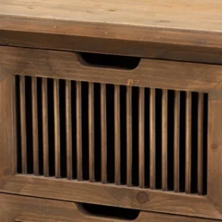 Clement 2 Drawer Wood Spindle Nightstand Brown - Baxton Studio -Baxton Studio GUEST f7bc5cbd 895e 45fa a4d0 e253700615d9