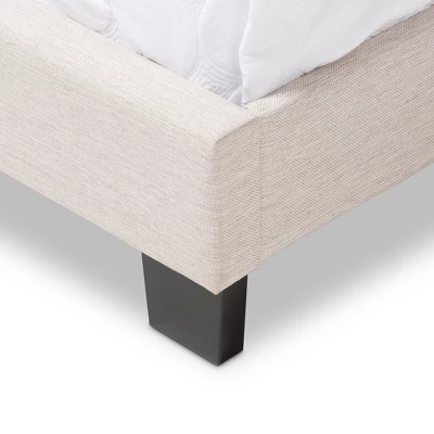 King Hampton Modern And Contemporary Fabric Upholstered Bed Light Beige - Baxton Studio 6 King Hampton Modern And Contemporary Fabric Upholstered Bed Light Beige - Baxton Studio - Image 4