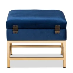 Aliana Fabric And Metal Ottoman Navy Blue/Gold - Baxton Studio 13 Aliana Fabric And Metal Ottoman Navy Blue/Gold - Baxton Studio -Baxton Studio GUEST f8158691 2262 42e6 814c ad1223101f2f