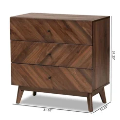 Hartman Wood 3 Drawer Storage Chest Walnut Brown - Baxton Studio 21 Hartman Wood 3 Drawer Storage Chest Walnut Brown - Baxton Studio -Baxton Studio GUEST f8e345b4 d9ed 4f27 833a 35bb367c6372