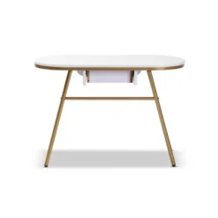 Mabel Metal Console Table With Faux Marble Tabletop Gold - Baxton Studio -Baxton Studio GUEST f97bef0c 03cf 44a8 bcf8 4b4418c6198e