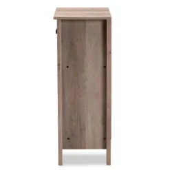 Derek Wood 2 Door Shoe Cabinet-Oak - Baxton Studio -Baxton Studio GUEST f9dacd36 969c 4c33 9357 6ccff74173c9
