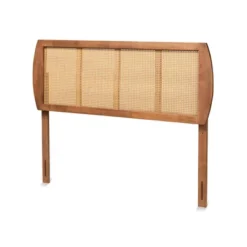 Harris Wood And Synthetic Rattan Headboard Walnut - Baxton Studio 11 Harris Wood And Synthetic Rattan Headboard Walnut - Baxton Studio -Baxton Studio GUEST f9f12860 986a 4308 bfe4 423e421827ca