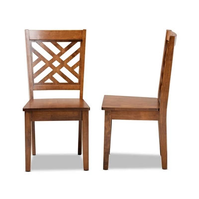 Caron Wood Dining Chair Set - Baxton Studio 4 Caron Wood Dining Chair Set - Baxton Studio - Image 2