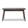 Baxton Studio Easton Mid Century Modern Walnut Finished Wood Fabric Upholstered Bench -Baxton Studio GUEST fb34ef82 24bd 4356 97bc ed2501763cb3