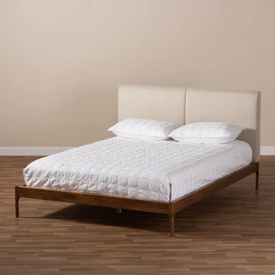 Aveneil Walnut Finished Platform Bed - Baxton Studio 9 Aveneil Walnut Finished Platform Bed - Baxton Studio - Image 7