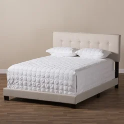 Audrey Modern And Contemporary Fabric Upholstered Bed - Baxton Studio -Baxton Studio GUEST fd61f411 ee67 4fea ae1d e2404c98457b