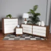 3pc Hildon Two-Tone Wood Storage Set White/Walnut Brown - Baxton Studio -Baxton Studio GUEST fe07934b 37d3 4175 9ab9 2a5e481b1d28