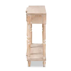 Hallan Wood 3 Drawer Console Table Oak Brown - Baxton Studio -Baxton Studio GUEST fe6c06be da91 4dc6 8c75 40067f0c0004