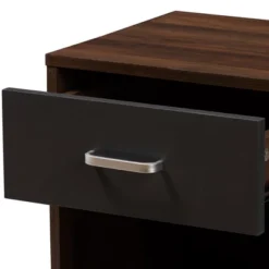 Hansel 1 Drawer And Finished Nightstand Brown/Gray - Baxton Studio -Baxton Studio GUEST fe73bdbd 9efa 4907 98fd 5e07b10b6e3e