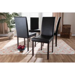 Set Of 4 Andrew Modern Dining Chairs Dark Brown - Baxton Studio -Baxton Studio GUEST fed748fc dcd9 4ec4 8c29 1a4411260701