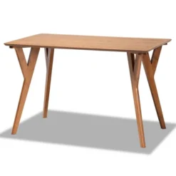 3pc Odessa Mid-Century Modern Fabric Upholstered Wood Dining Nook Set Walnut/Brown/Gray - Baxton Studio -Baxton Studio GUEST ffecc789 1769 4e66 a27e a283568ea584